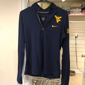 West Virginia mountaineers dri-fit  pull over
